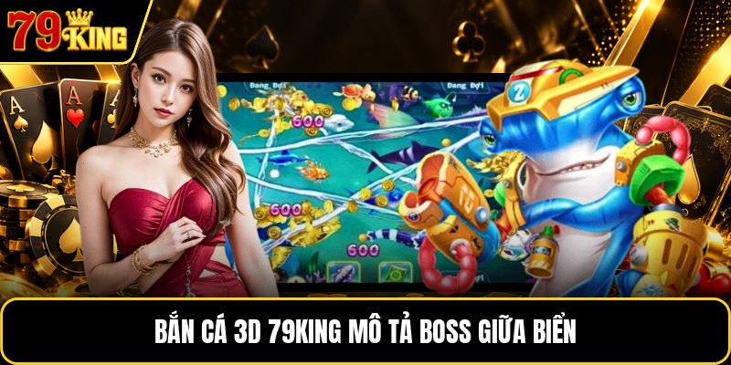 Bắn cá 3D 79KING&nbsp;mô tả boss giữa biển