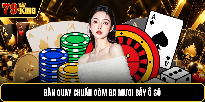 Bàn quay chuẩn gồm ba mươi bảy ô số