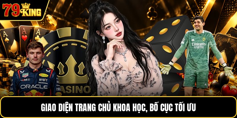 Giao diện trang chủ khoa học, bố cục tối ưu